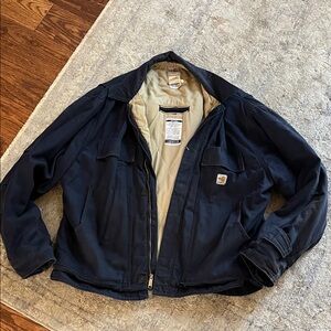 Carhartt Men's Dark Blue Fire Resistant XL Field Jacket